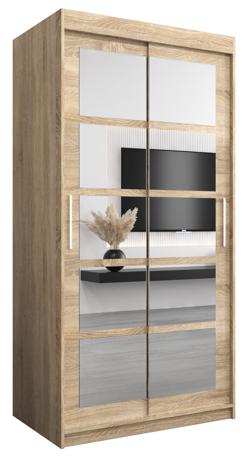 Szafa przesuwna garderoba ROMA 2 100 x 62 x 200 cm Sonoma - Abiks Meble