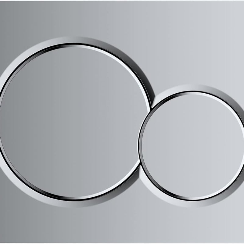 Kompatybilna płytka siłownika do Sigma01 UP320/UP300/UP720 – chromowany plastik, do toalet z podwójnym spłukiwaniem