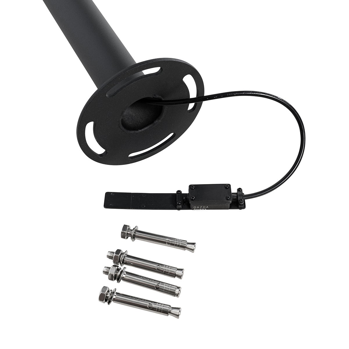 Qazqa moderne lanterne extérieure pour jardin - Sfera - noir, max. 40w, e27, 200cm, IP44 - 9