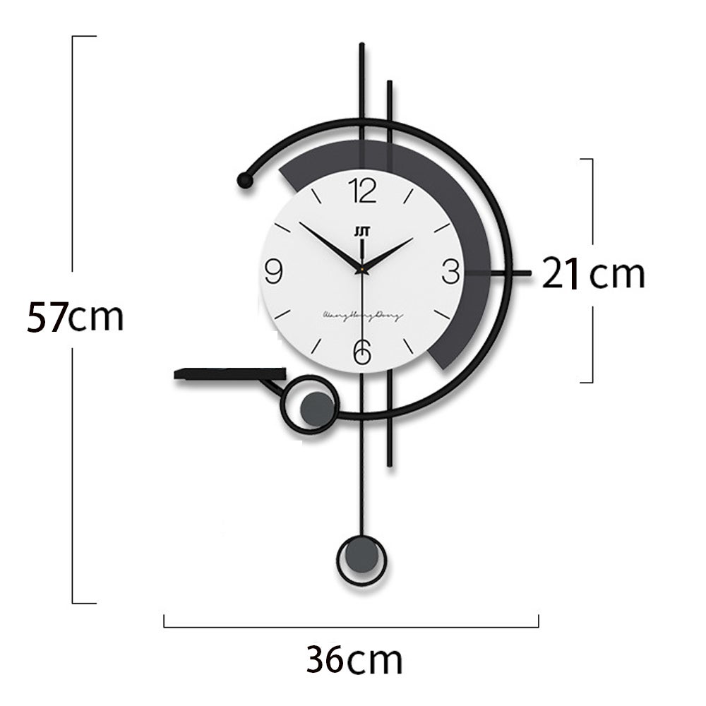 (57*36cm) Reloj de pared minimalista moderno, elegante y creativo, reloj de pared decorativo de cuarzo silencioso y sin tictac. - 2