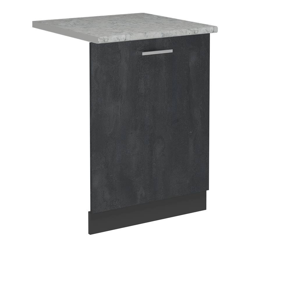 Vicco Panel przedni zmywarki R-Line, Czarny beton, 60 cm , BP Marmur