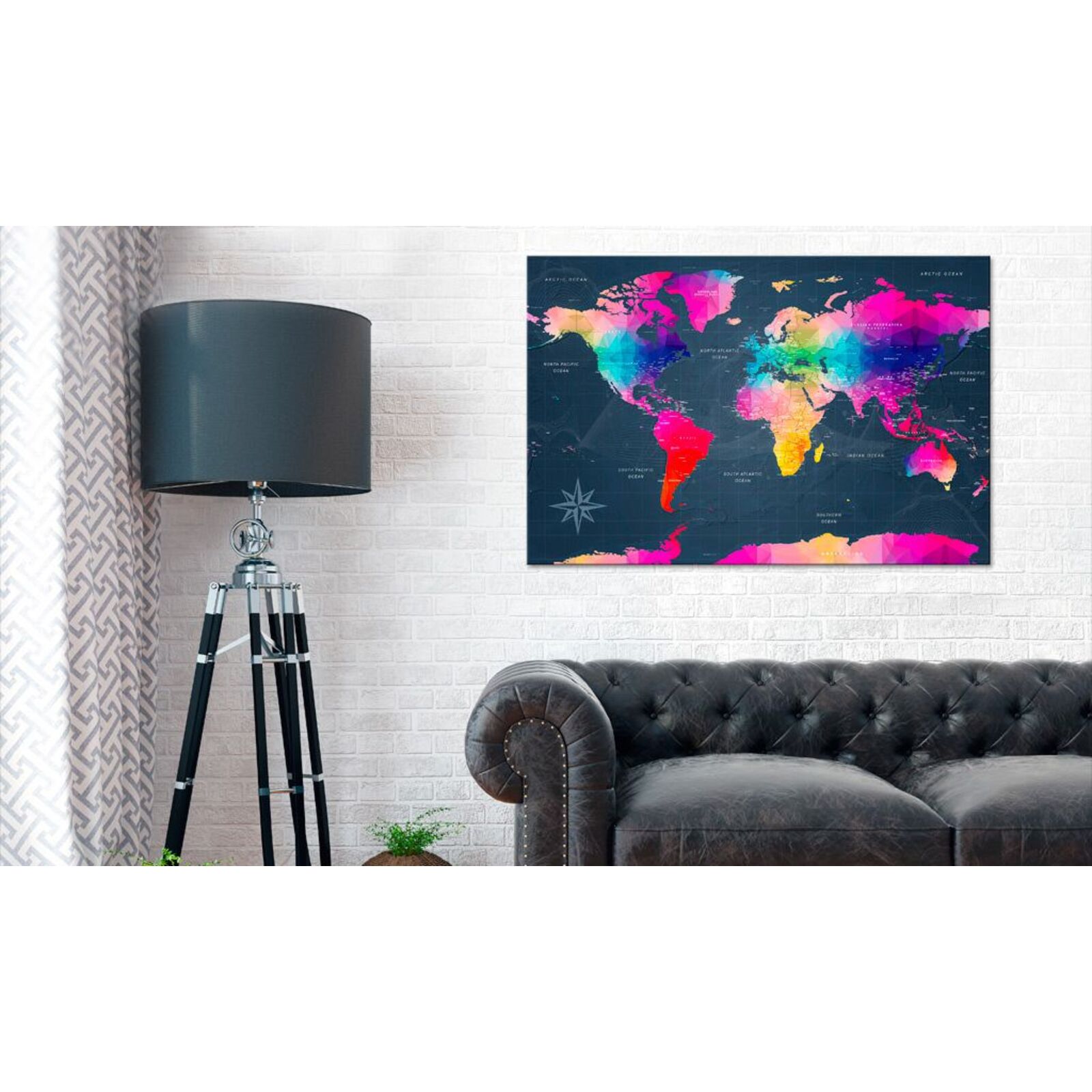 Tableau en liège cristaux colorés - 120 x 80 cm - 2