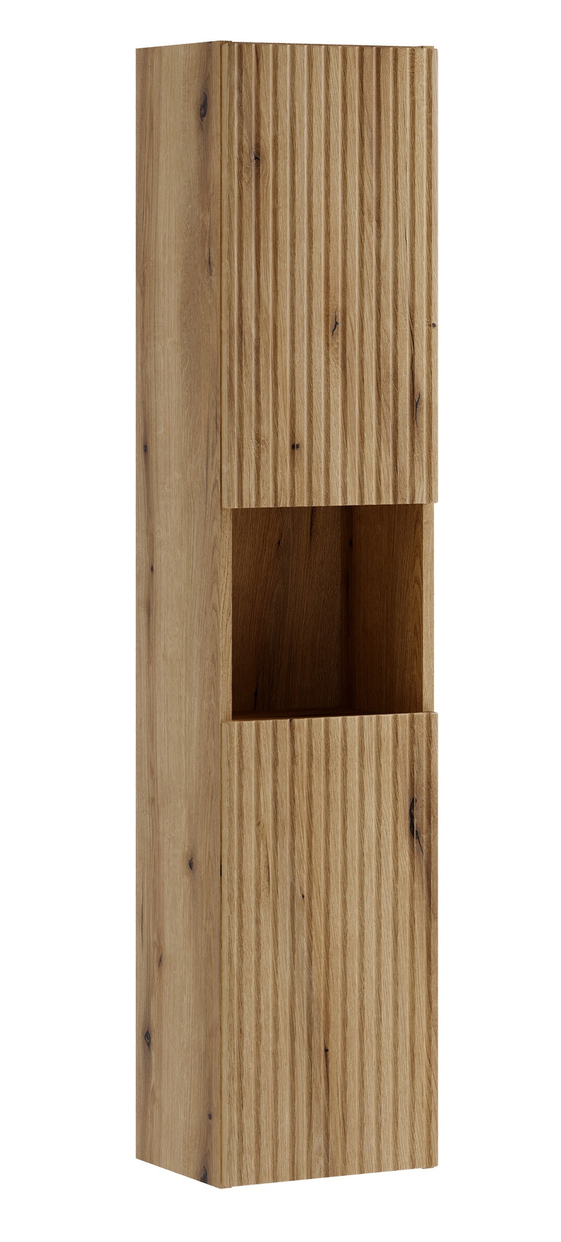 Ensemble meuble suspendu sous vasque 80 cm avec plan et colonne 30 x 140 cm NOVA chêne Coast Evoke - 5