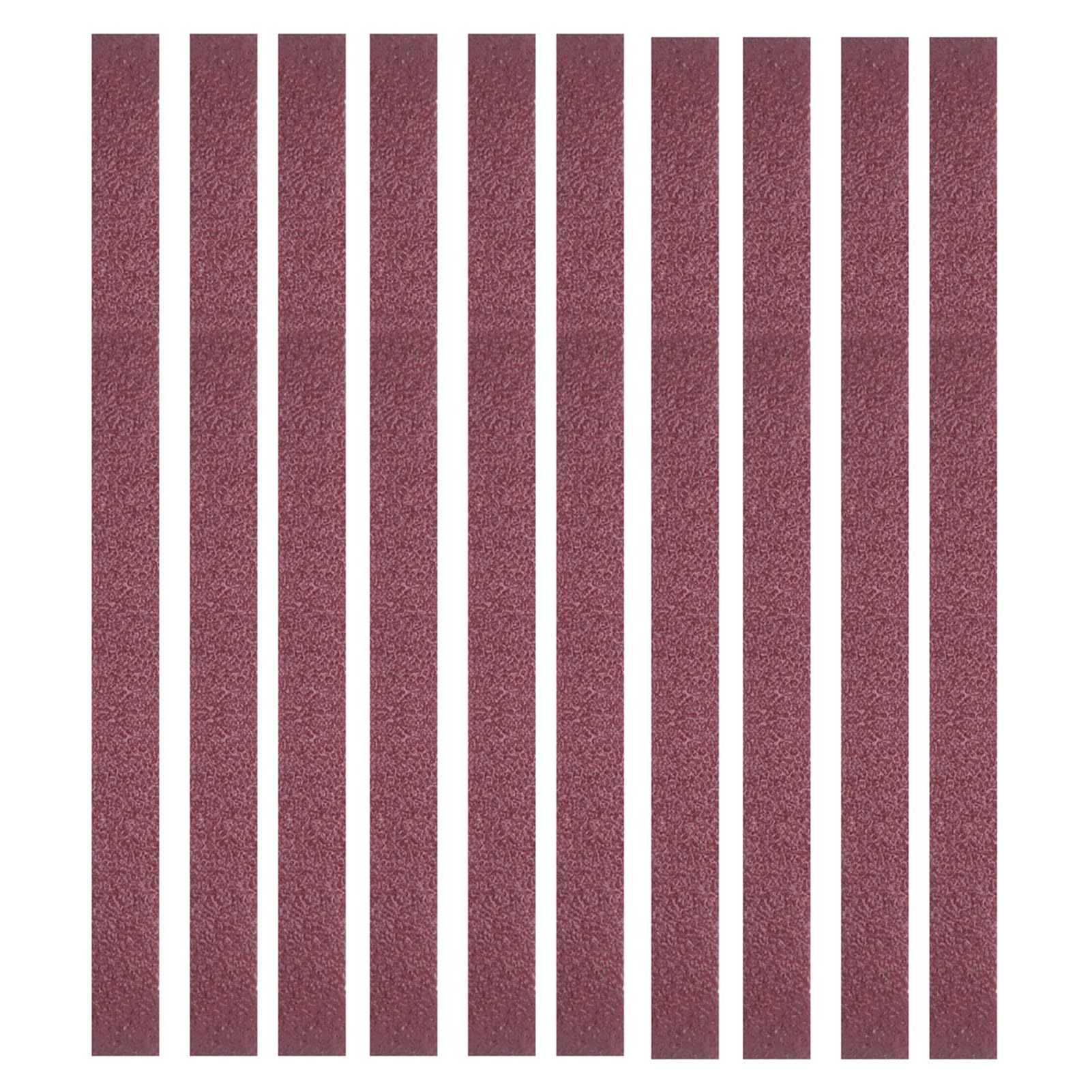 Rouleau De Ruban Abrasif Grain 80 - 12 Bandes De 10x61 Cm, Alumine, Pour Ponceuse à Bande, Bois, Métal, Plastique - 8