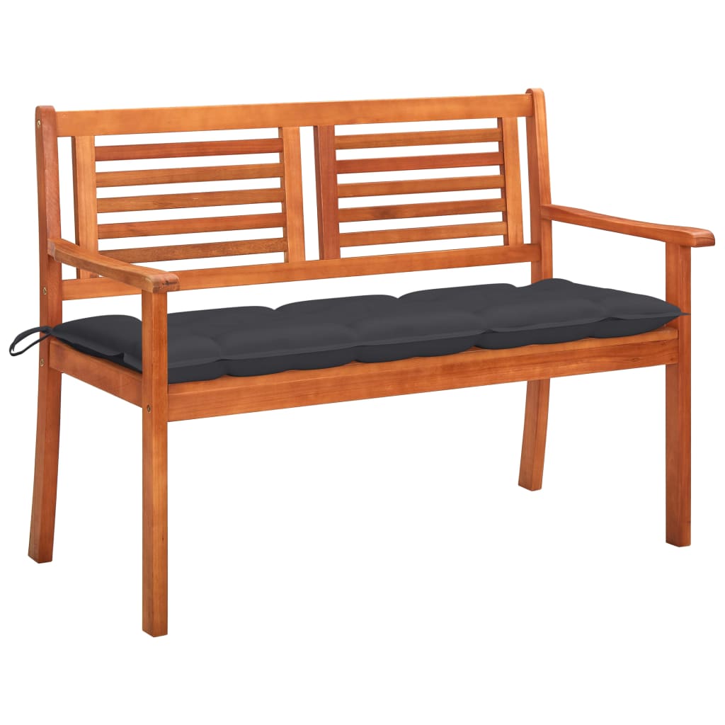 Cuscino Per Panchina Da Esterno E Interno 160x40x5 Cm Grigio – Morbido Sedile Per 2/3 Posti Con Fondo Antiscivolo