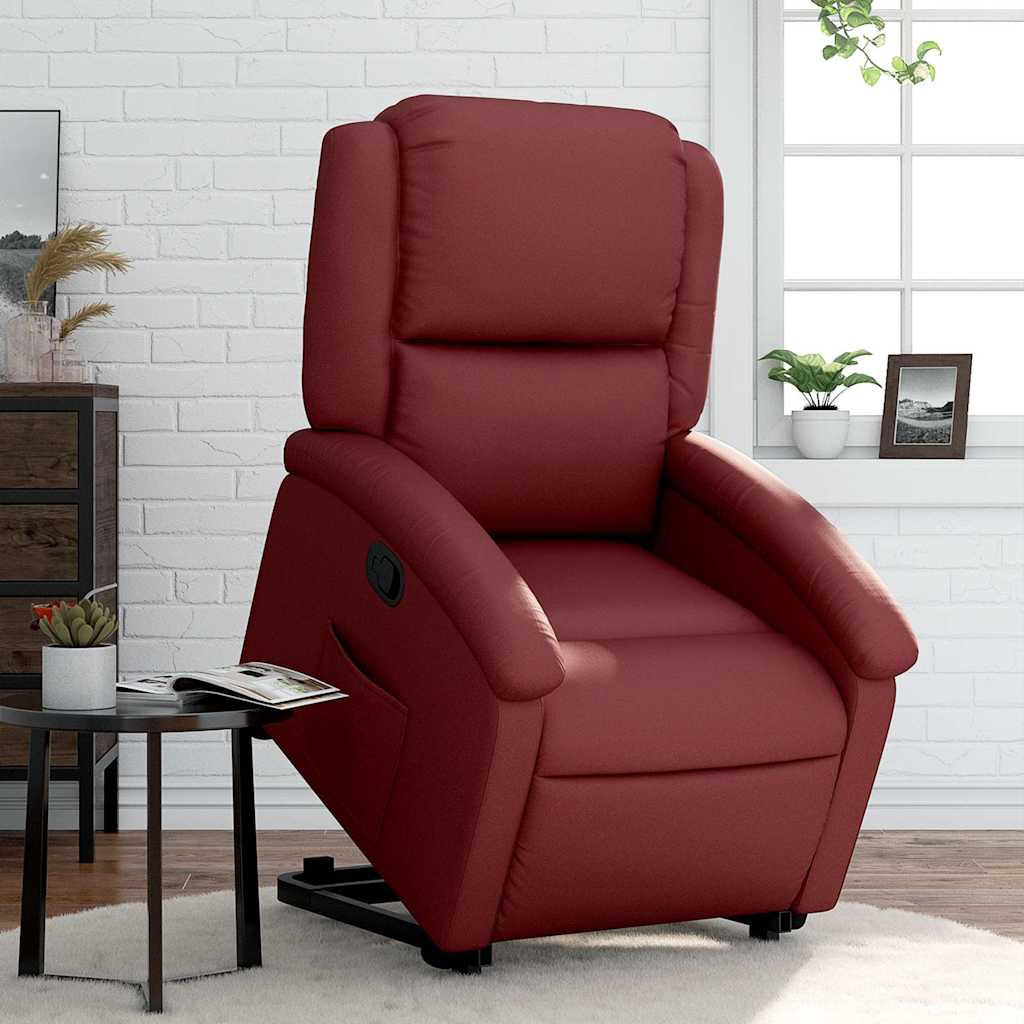 Fauteuil inclinable Rouge bordeaux Similicuir | Leroy Merlin