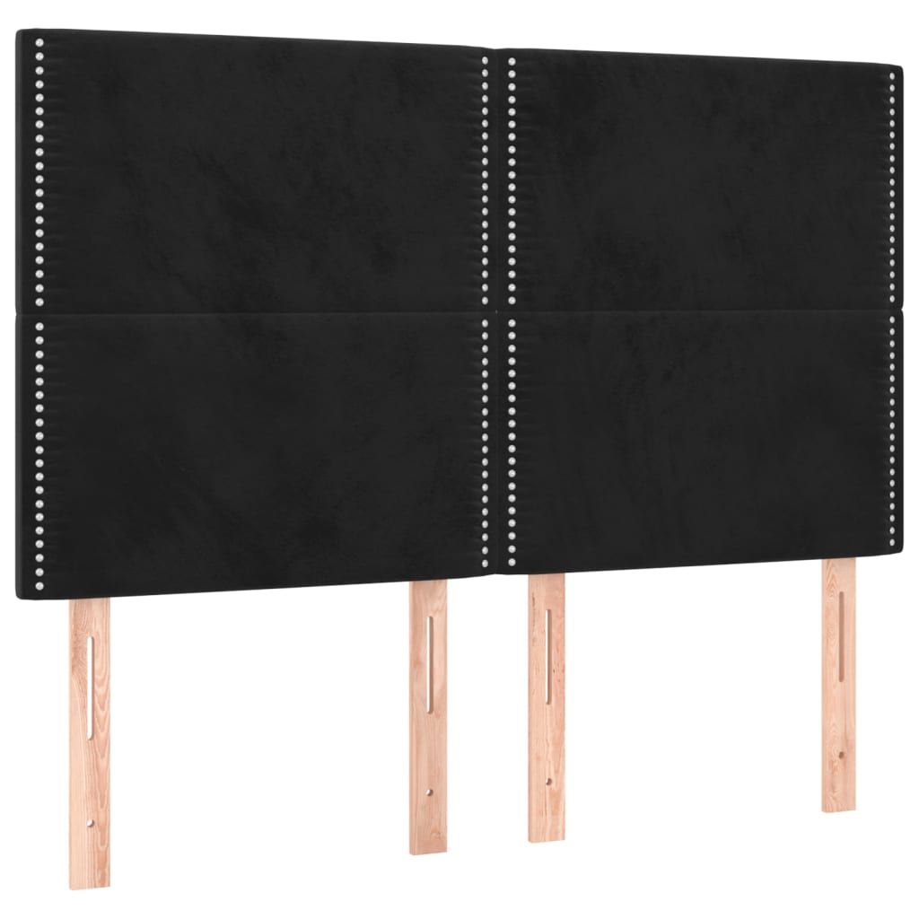 Maison Exclusive - Tête de lit Noir 144x5x118/128 cm Velours - 2