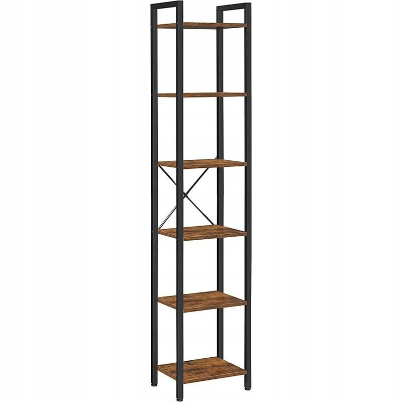 Regał na książki biblioteczka wąski wysoki loft industrial