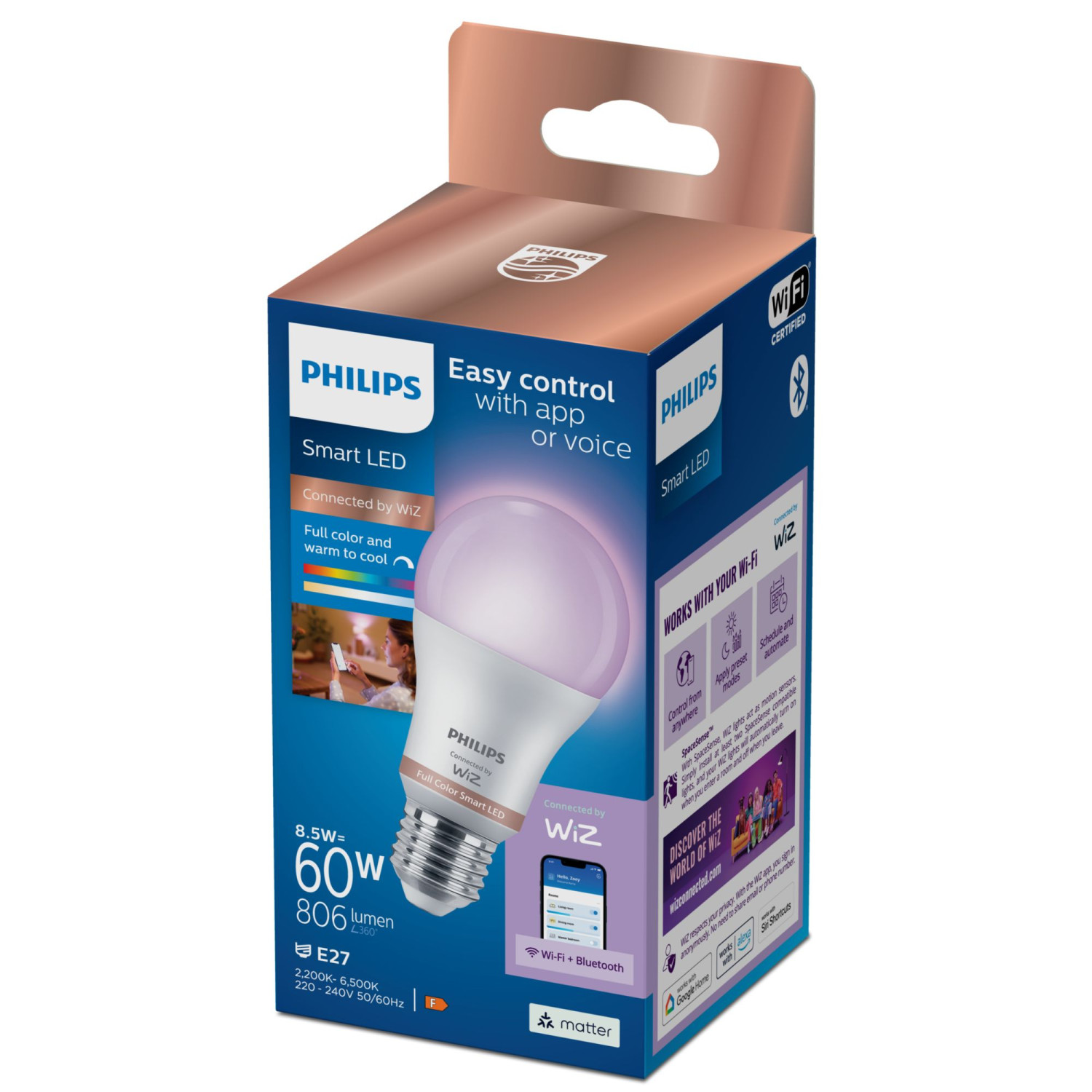 Philips 8720169170933 soluzione di illuminazione intelligente Lampadina intelligente Wi-Fi/Bluetooth Bianco - 3