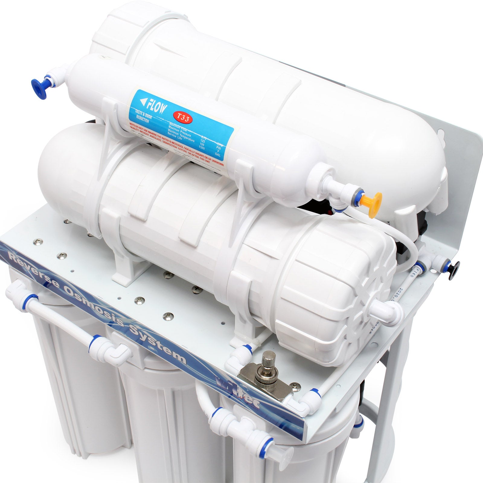 NW-RO400-E2 Système d'Osmose Inverse (RO) à 5 étapes – 1500 l/jour 400 GPD – avec pompe booster – Montage mural, Sous évier – Osmoseur… Naturewater... - 5