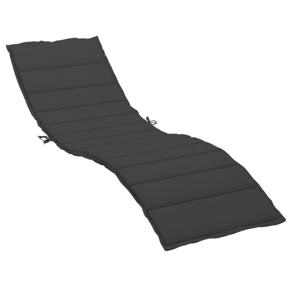 Cojín exterior | Cojín de tumbona de tela Oxford negro 200x50x3 cm CFW91476 - 2