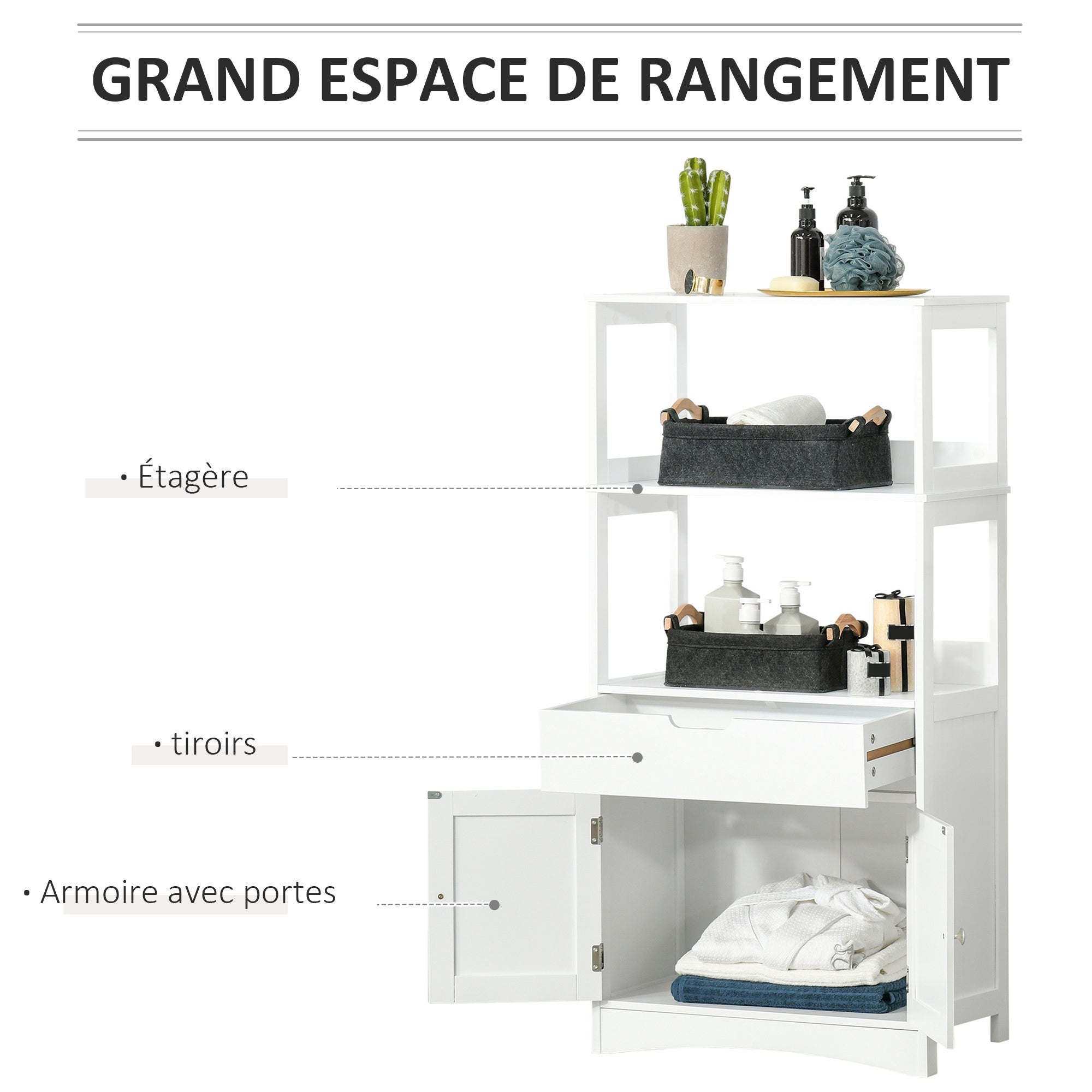 Meuble de salle de bain MDF kleankin - 5