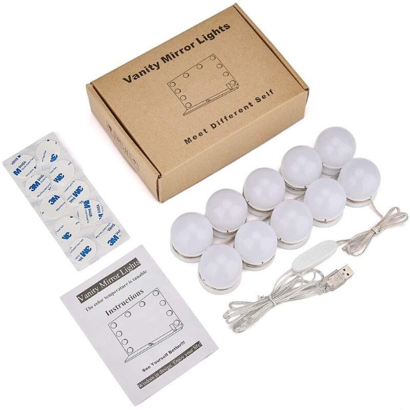Kit d'éclairage LED à intensité variable pour miroir de salle de bain ...