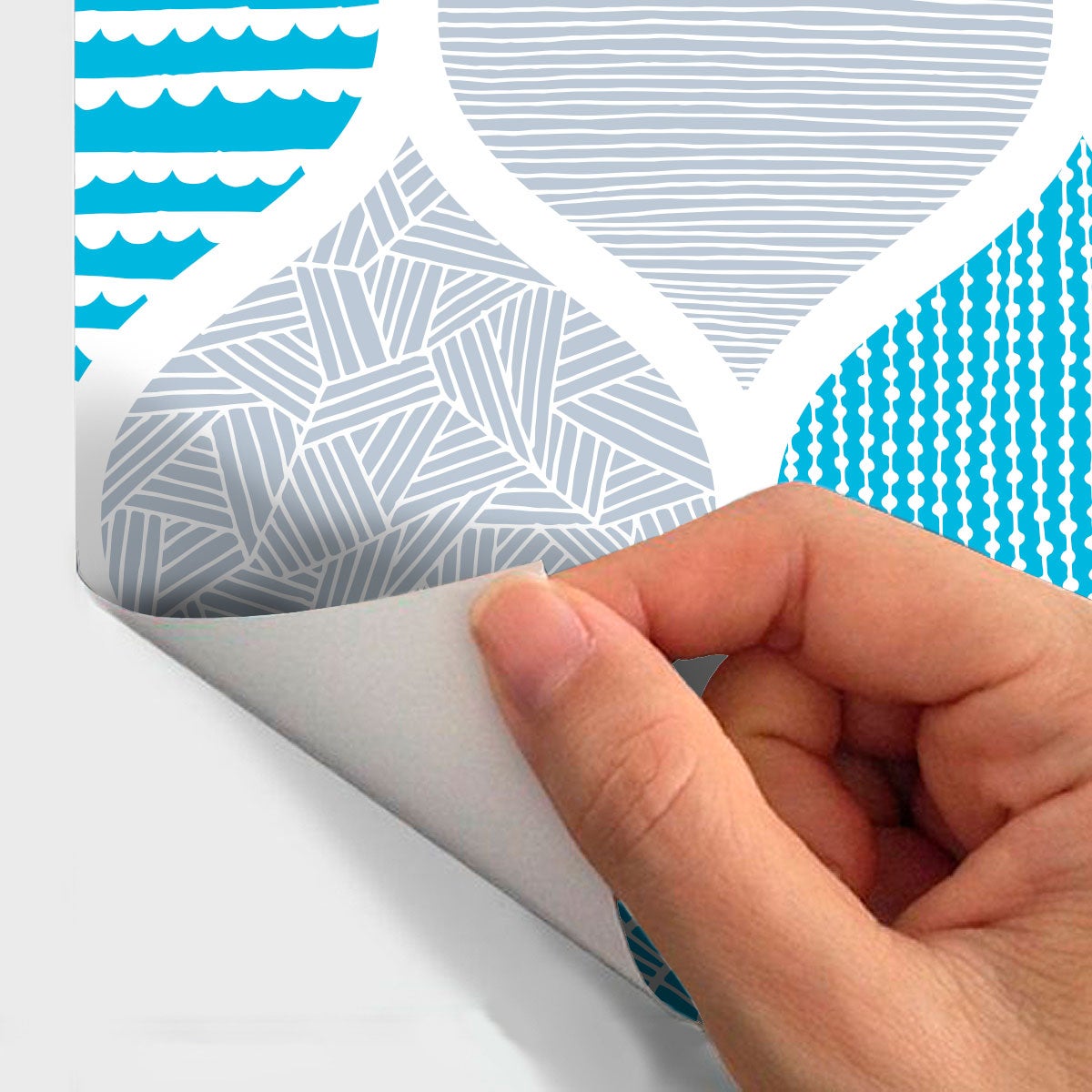 Adesivo carta da parati scandinava egil - Sticker adesivo - adesivi murali - 60x60cm - 4