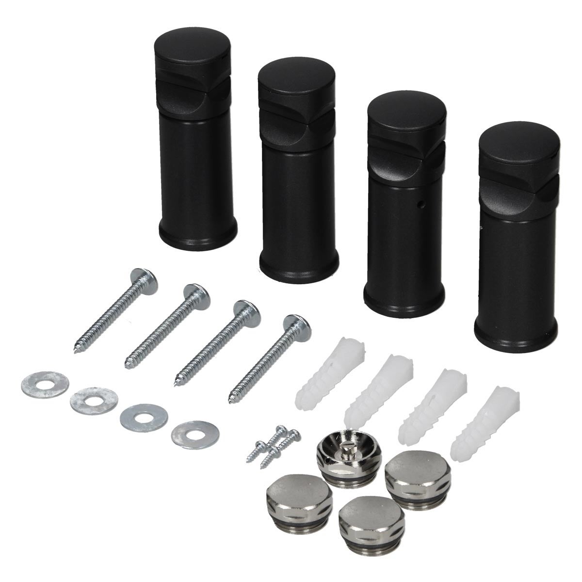 Radiatore da bagno Radiatore Sahara connessione centrale Scaldasalviette Nero 50x150 cm - 5