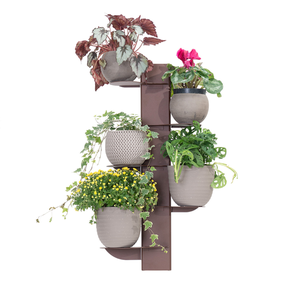 Willonin Étagère De Jardin 6 Niveaux En Fer Forgé - Support Plantes Intérieur Extérieur 51x32x78cm