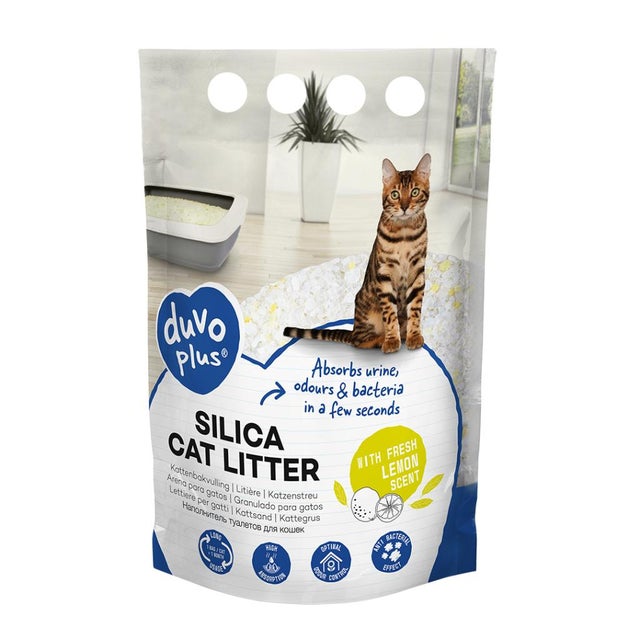 Areia sílica de limão para gato – Duvo Plus – Quantidade: 5 L