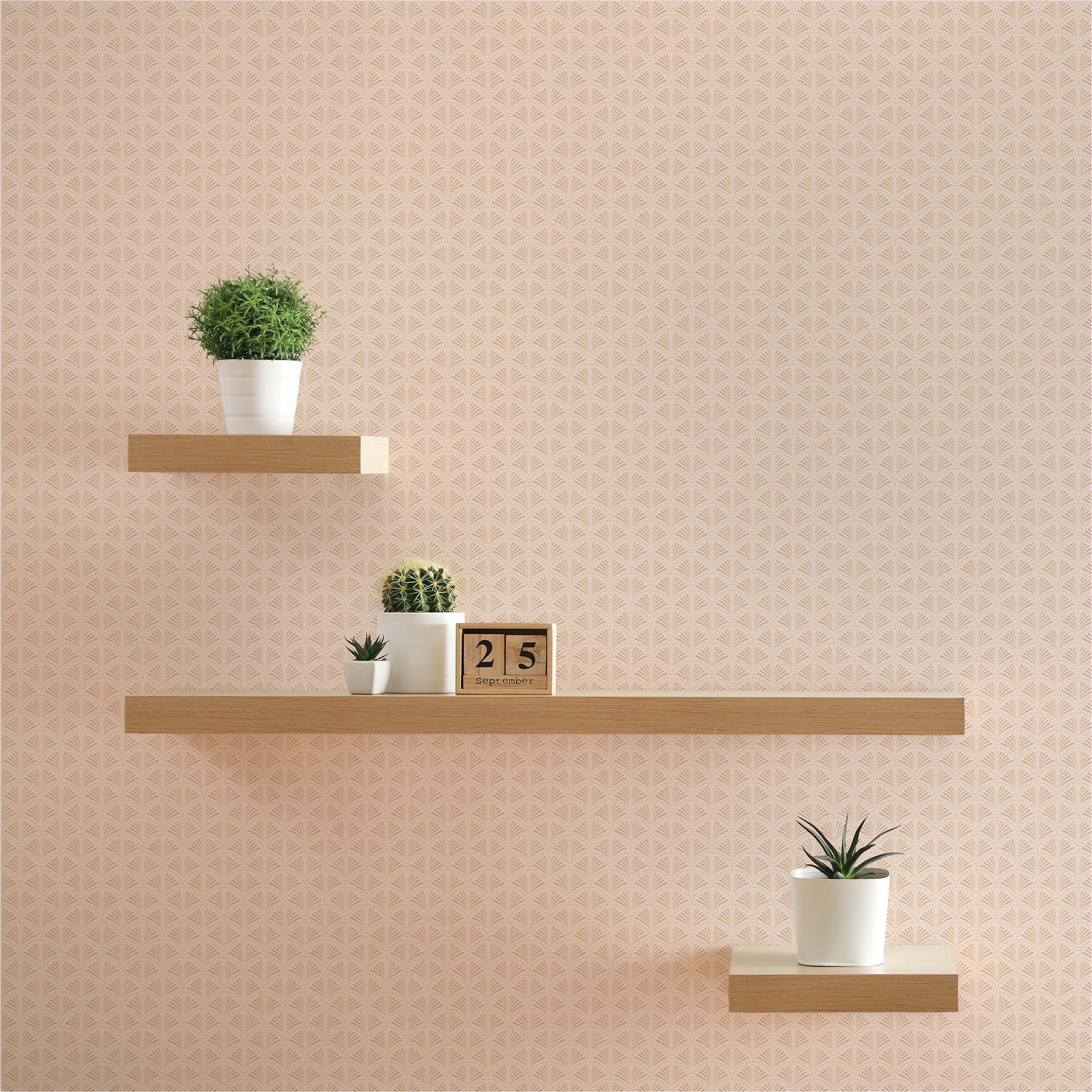 Papier Peint Intissé Géométrique Rose Beige M1-No.651 - Tadessi 5,33 M²