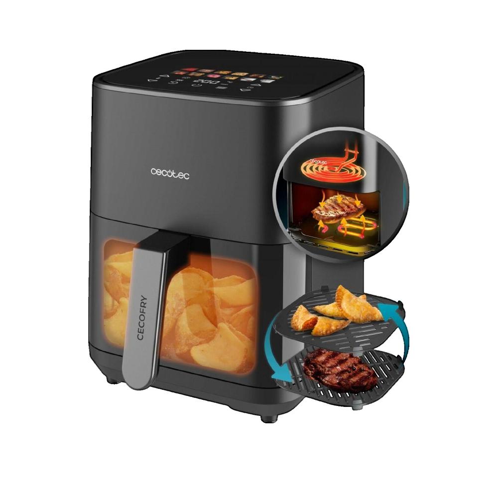 Freidora sin aceite cecotec a01_eu01_100499 cecofry&grill doble resistencia 4000 1900w 4l