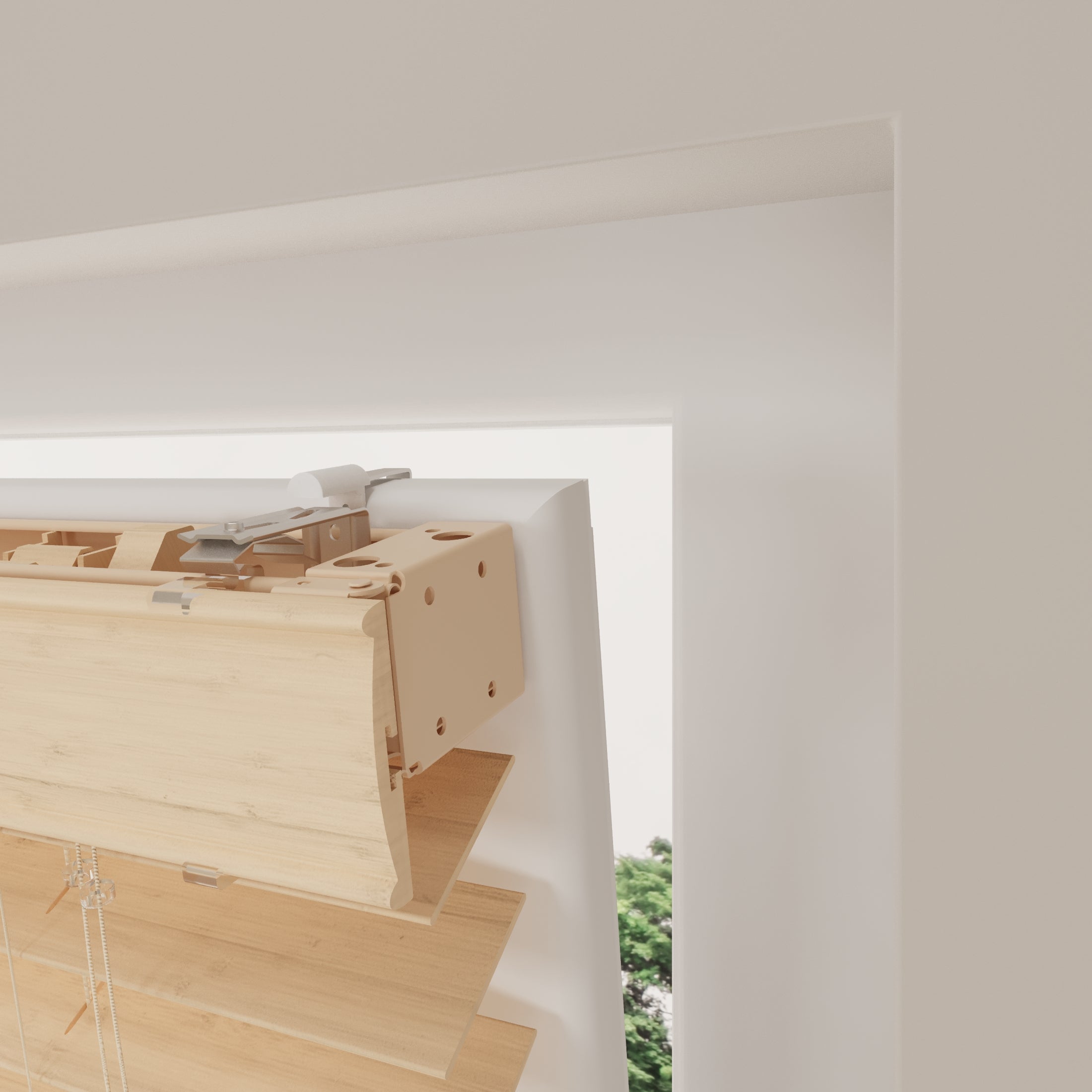 Radeco® Store Vénitien en Bois Essence 130 x 240 cm (LxH) - 50 mm - Naturel - Tailles de 50 à 250 cm de large - 6