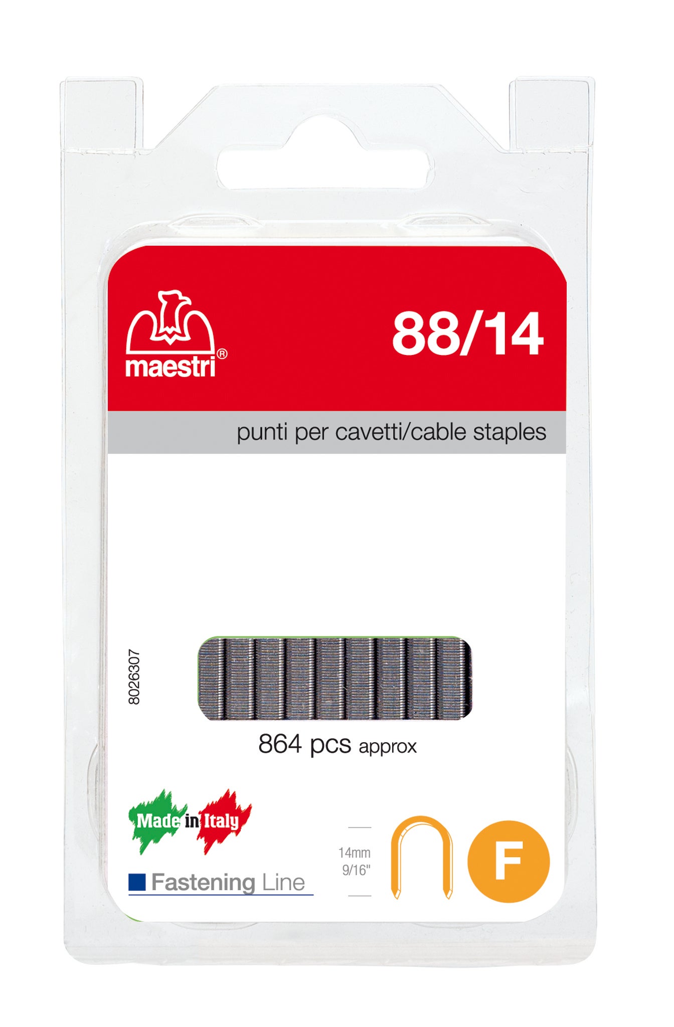 1000 Punti Metallici Kangaro 10mm - Graffette Per Ufficio E Casa