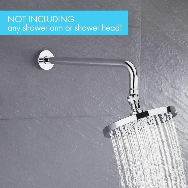 Connecter à Bras de Douche Connecteur de Douche Rotule Pivotante en Laiton Réglable Universelle G1/2 Chrome, - 5