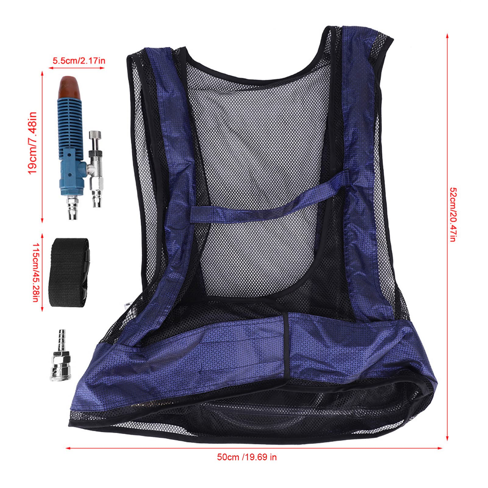 Gilet de refroidissement à air comprimé en acier pour soudage, restez frais et confortable avec le gilet de climatiseur Eddy Tube, parfait pour les so - 5