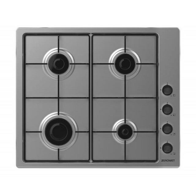 Zerowatt ZHW6LCX Piano cottura a Gas 4 fuochi 60 cm Acciaio Inox