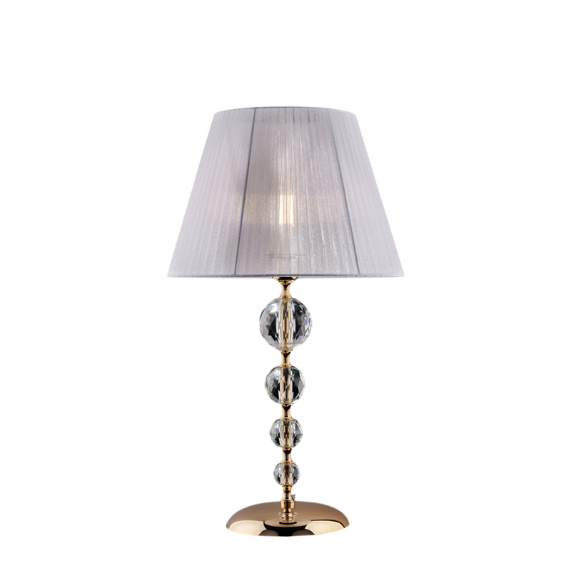 Ruben Lume z pozłacanego żelaza i kryształu 1 lampa z abażurem H.61 Ø35 BL267-LM-OR