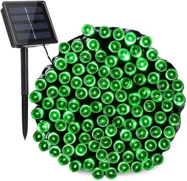 Qoosea Guirlandes Solaire Arbre De Noël 4-en-1 80 LED 8 Modes - Décoration Extérieure Jardin