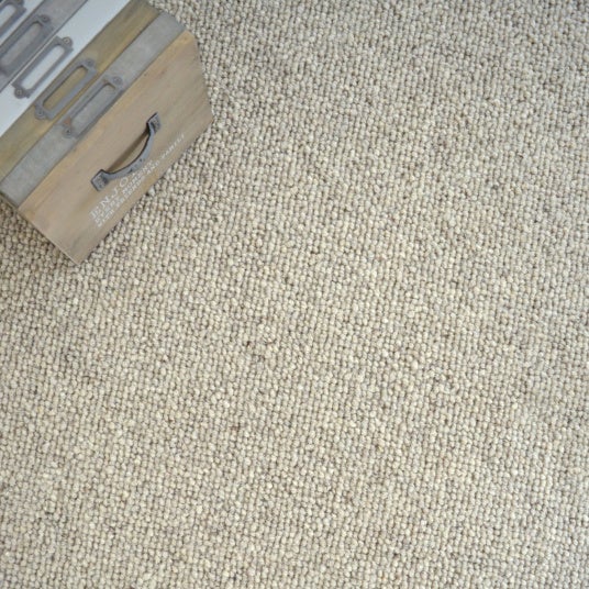 Moquette pure laine vierge bouclée - Latoon - Gris - Rouleau de 4m x 1m - 4