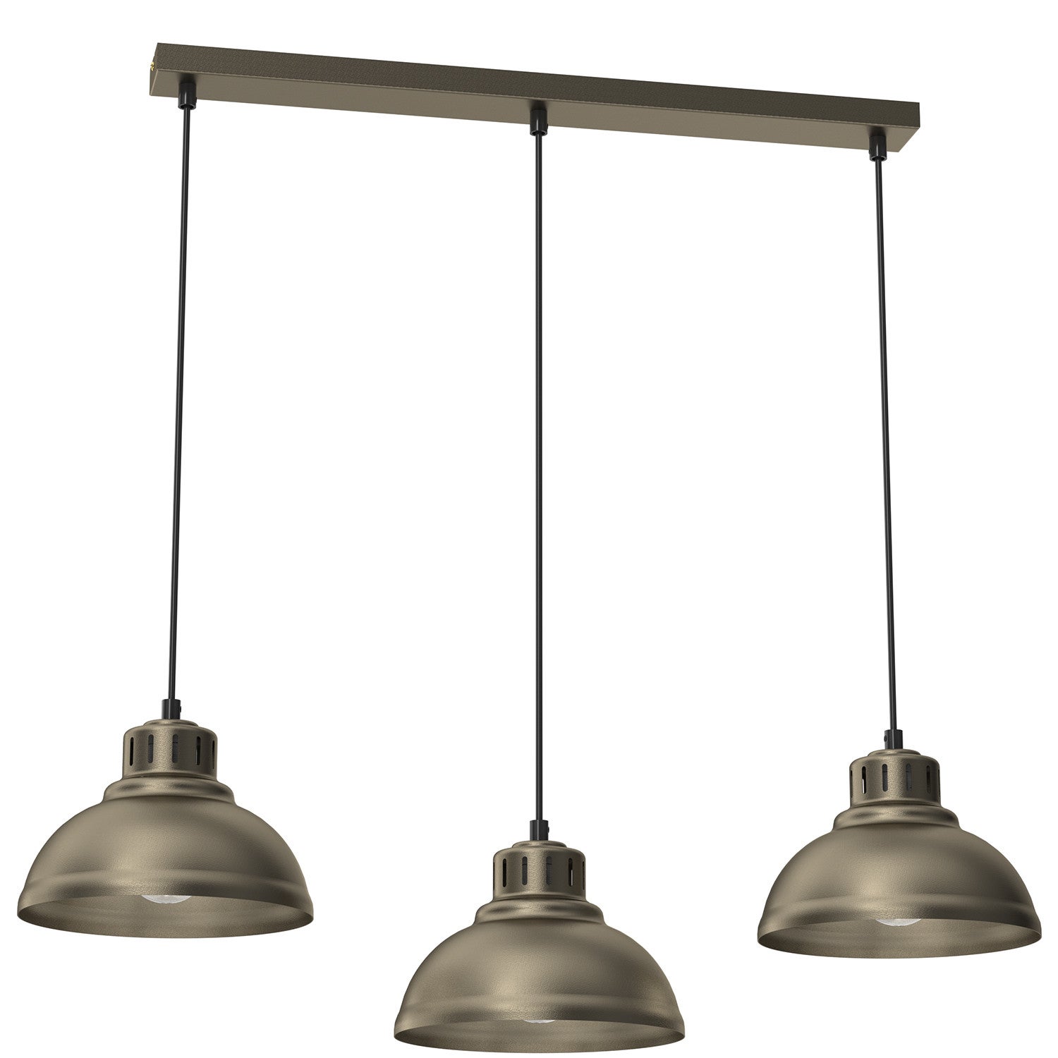 Lampa wisząca Sven tytanowe złoto-czarna 3xE27x15W wym: 110 x 75 x 21 cm metal Luminex