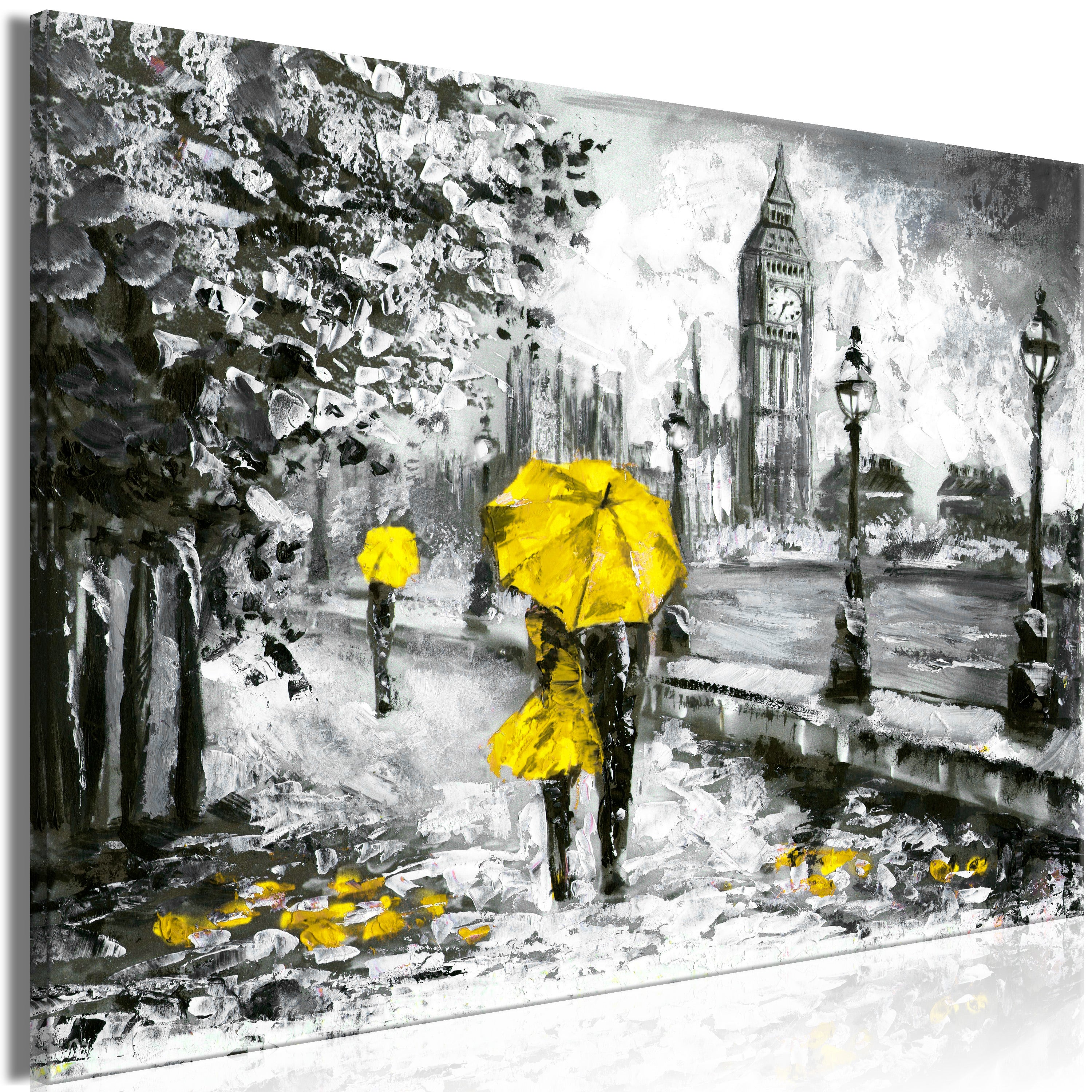 Tableau - Walk in London (1 Part) Wide Yellow [90x60] | Leroy Merlin