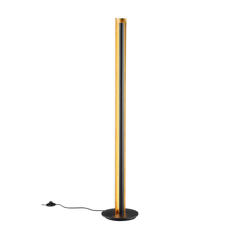 Lampa podłogowa stojąca Texel złoto-czarna LED 15W 3000K 1450lm wym: 142,5 x 25 x 25 cm metal Trio