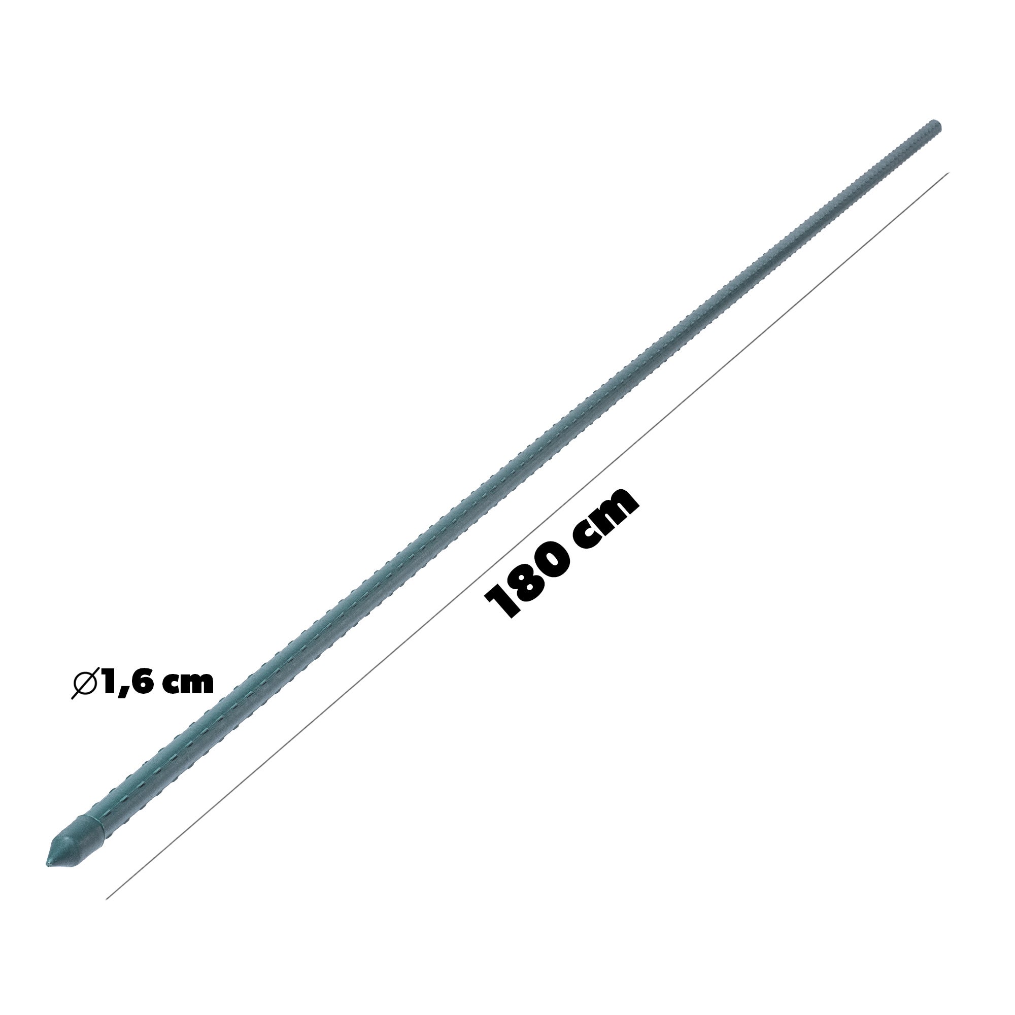 30 pali da giardino da 39,9 cm, per fai da te, 1,2 m, 1,5 m, 1,8 m, 2,1 m, robusti e solidi, supporti per piante e verdure di pomodoro (verde