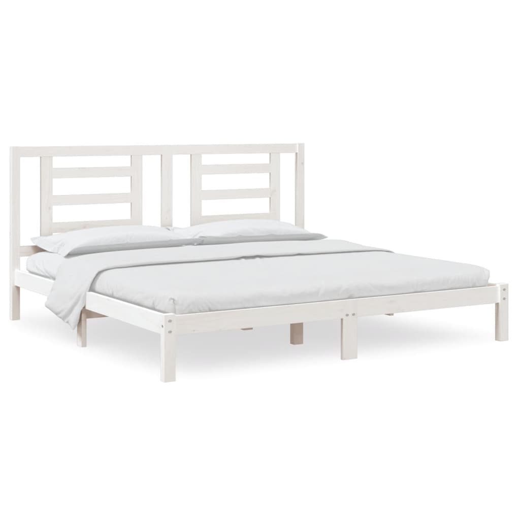 Łóżko Drewniane Rama Łóżka Sofa Biała Do Sypialni Pokoju 200x200 cm