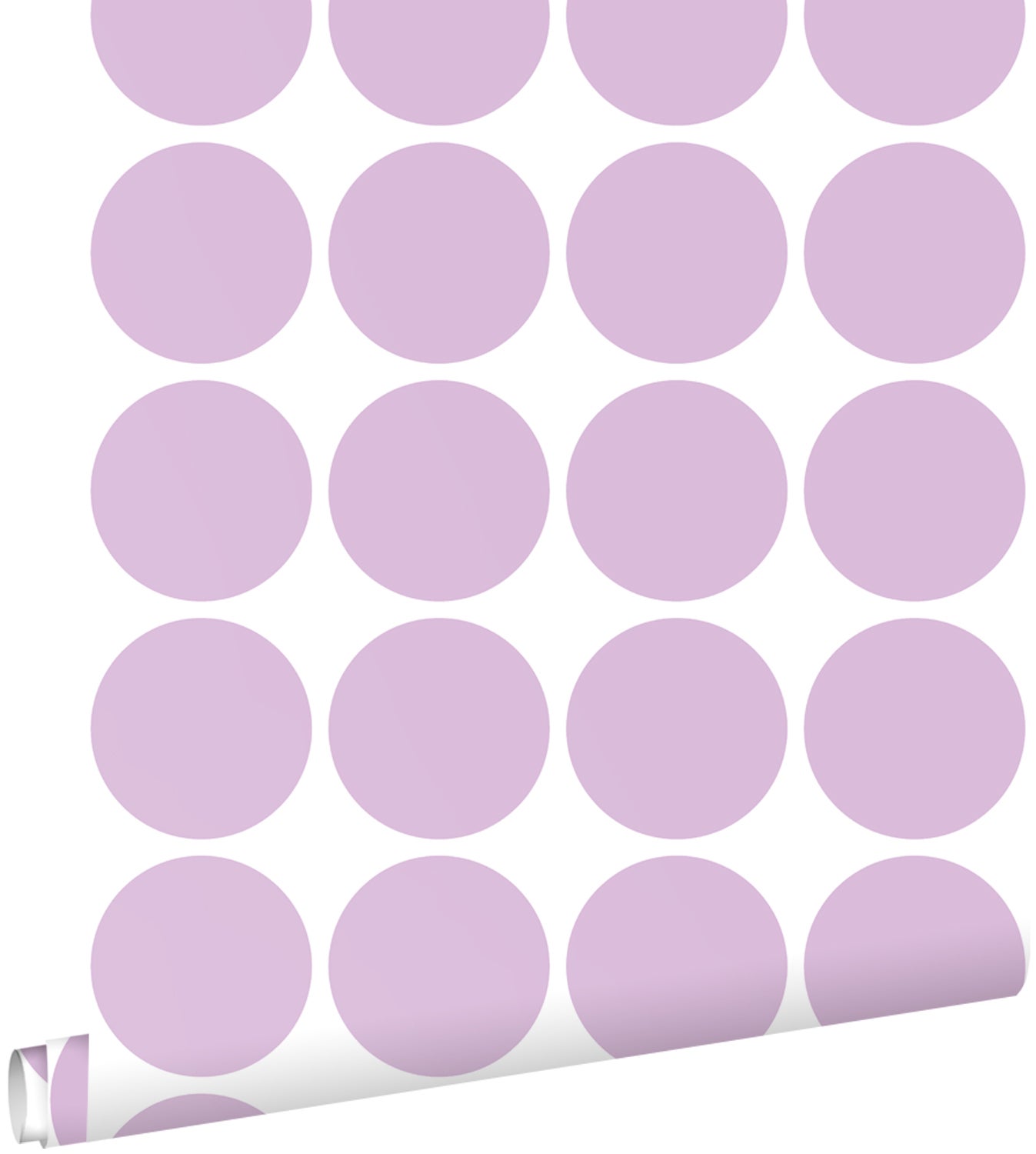Tapeta duże żarówki liliowo fioletowym - 50 x 900 cm - ESTAHOME