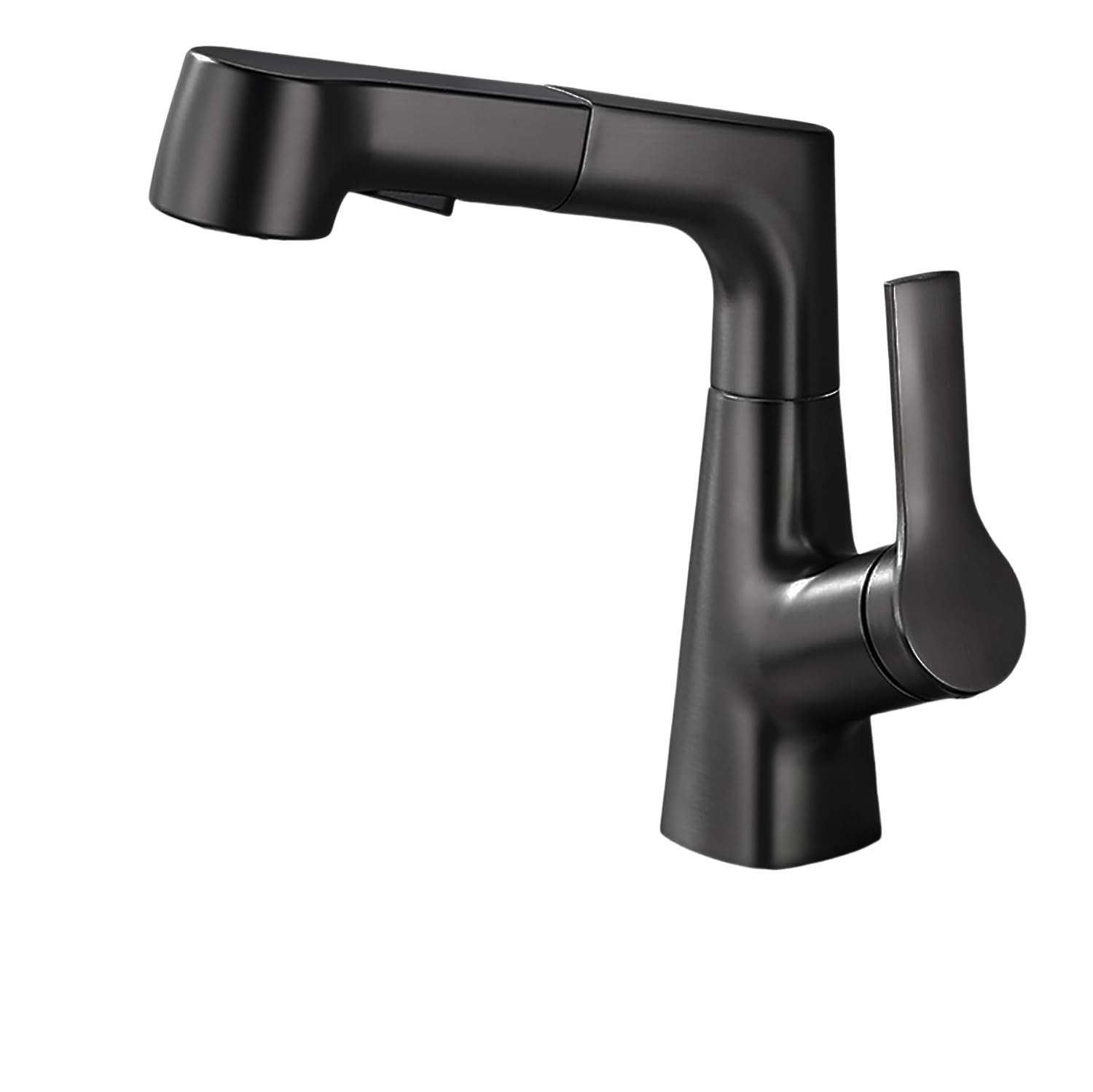 Bateria kuchenna z dyszą natryskową, obrotowa o 360°, do wody ciepłej i zimnej (czarna)