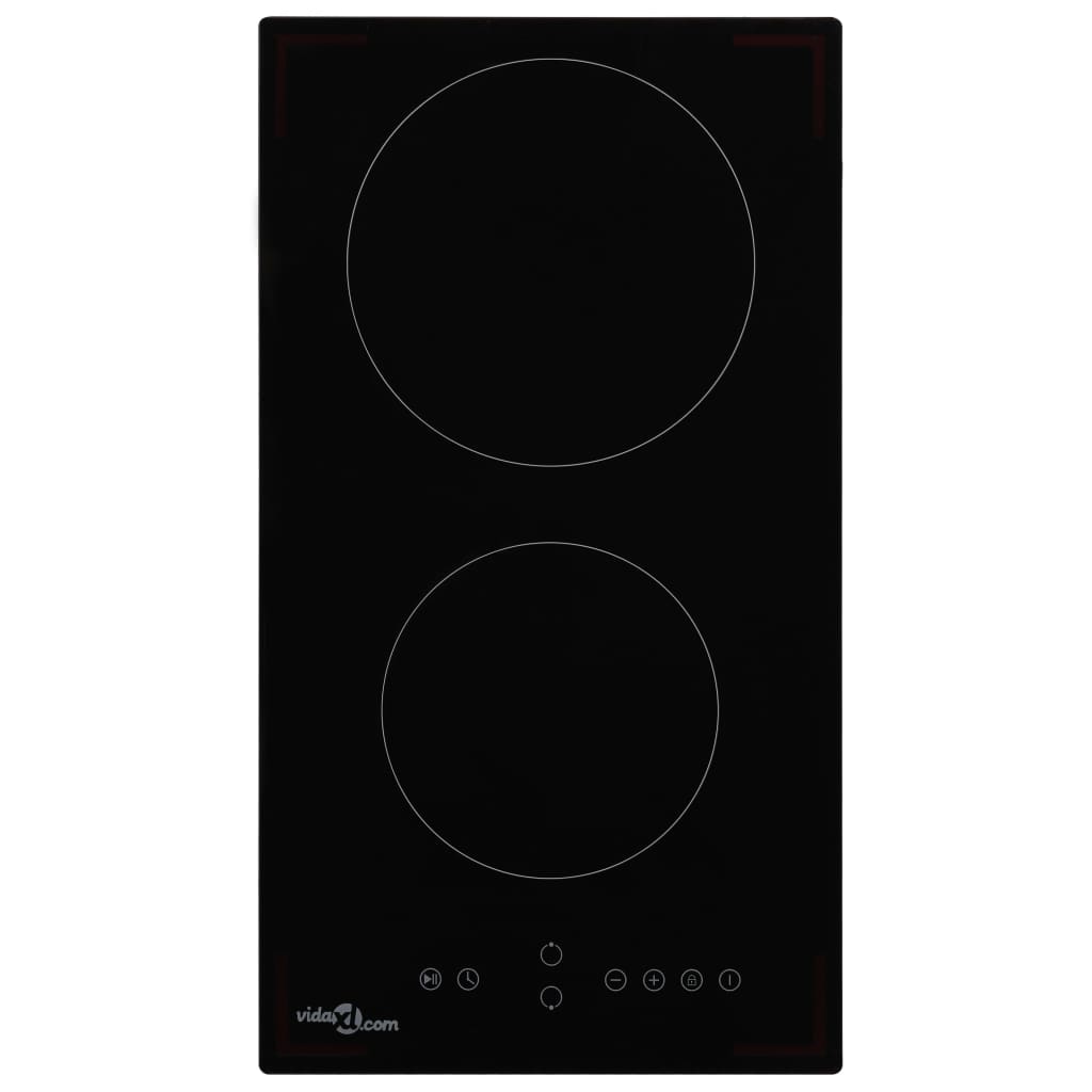 Vidaxl Vitrocerámica Con 2 Quemadores Control Táctil 3000 W Negro , Leroy Merlin