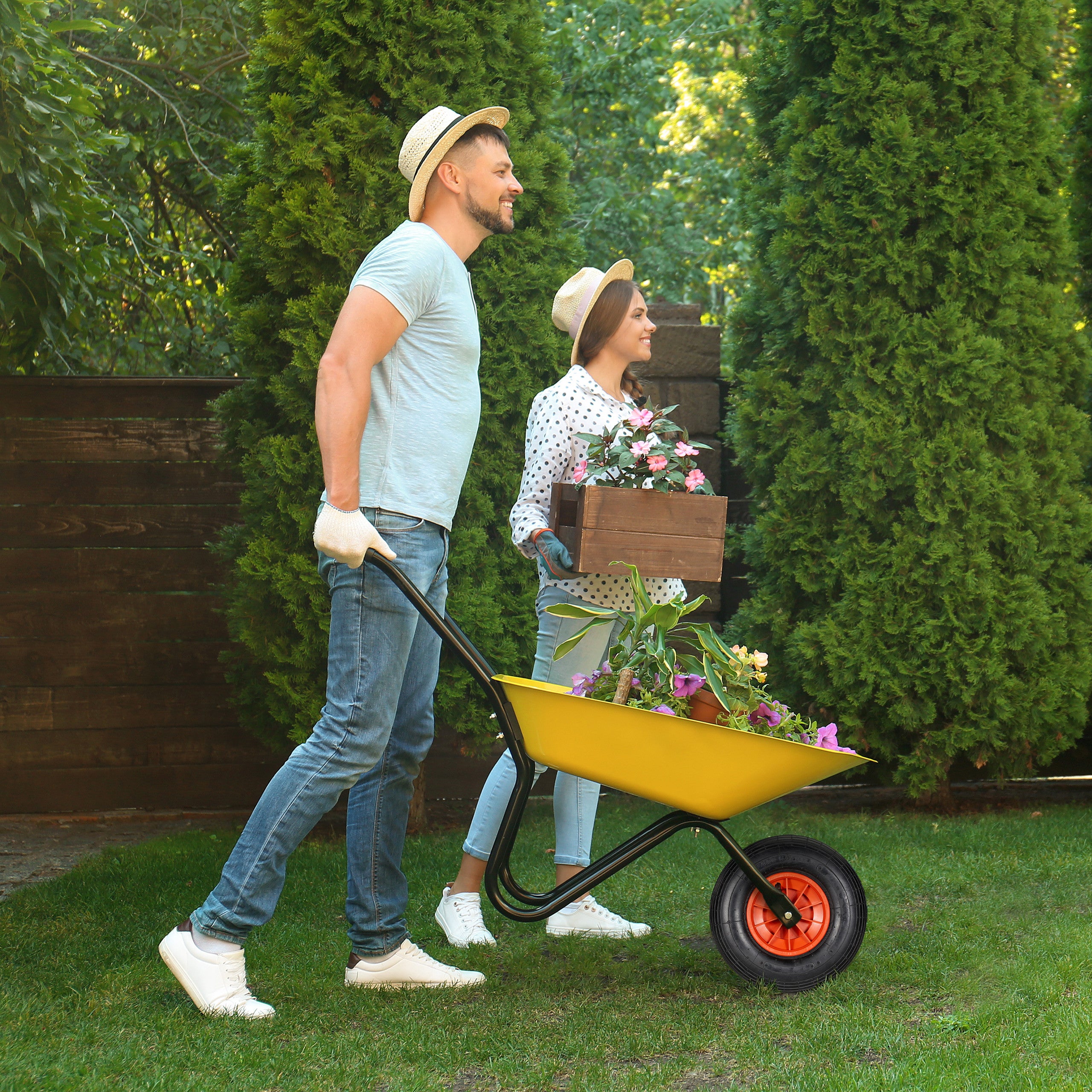 Lot de 4 roues de brouette caoutchouc 200 kg, roue de rechange axe, caoutchouc essieu 4.00-6, 3 adaptateurs, noir - 2