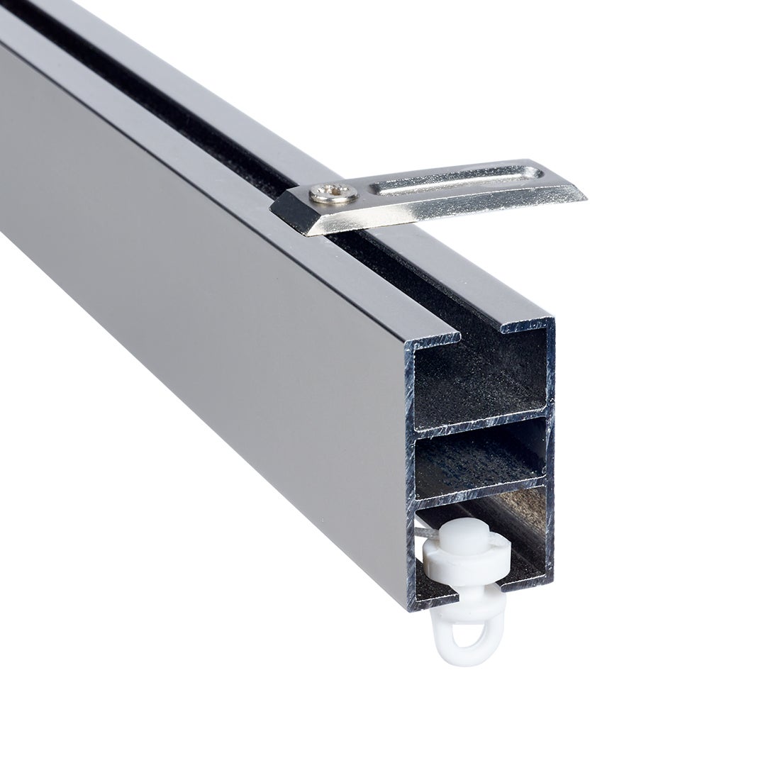 Rieles para Cortinas con Onda Perfecta con Instalación a Techo, Riel de Cortina Flexible y Resistente para Ventanas y Puertas CINTACOR Gris 150cm - 3