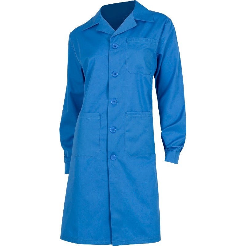 Uniforme Limpieza Mujer Bata De Trabajo Unisex Con Botones