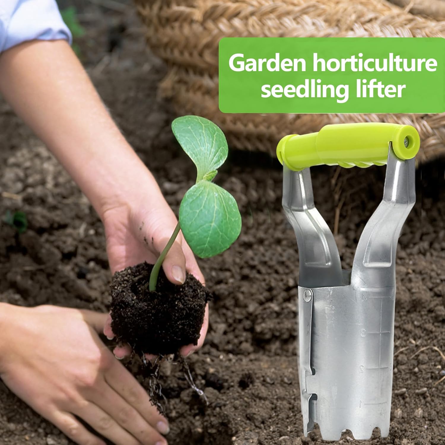 Planteur de bulbes pratique avec déclenchement automatique et échelle de profondeur - Aide à la plantation pour bulbes de fleurs - Perforateur pour - 5
