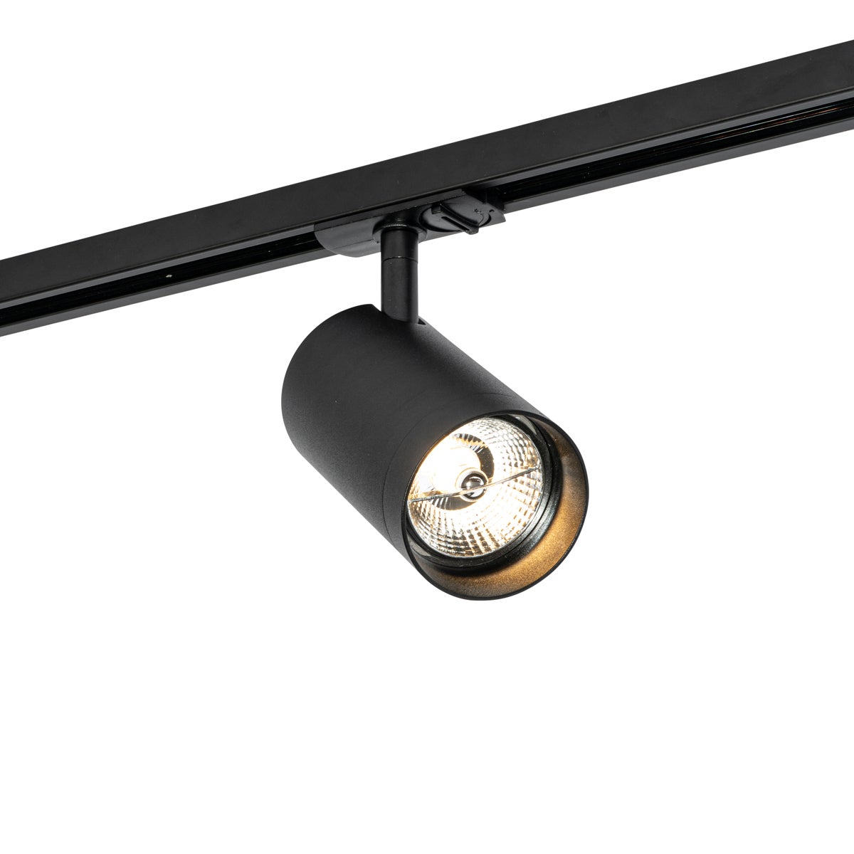 Qazqa moderne rail d éclairage - Iconic Jeana Luxe - noir, rond, max. 15w, gu10, 14cm, idéal pour la cuisine, le magasin et le - 5