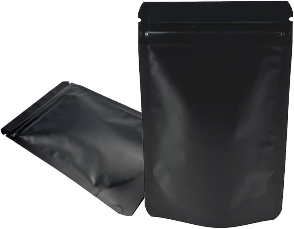Opakowanie 50 matowych aluminiowych torebek z suwakiem do przechowywania żywności – Bezzapachowe – Do długotrwałego przechowywania 5 (10,5 x 15 cm)