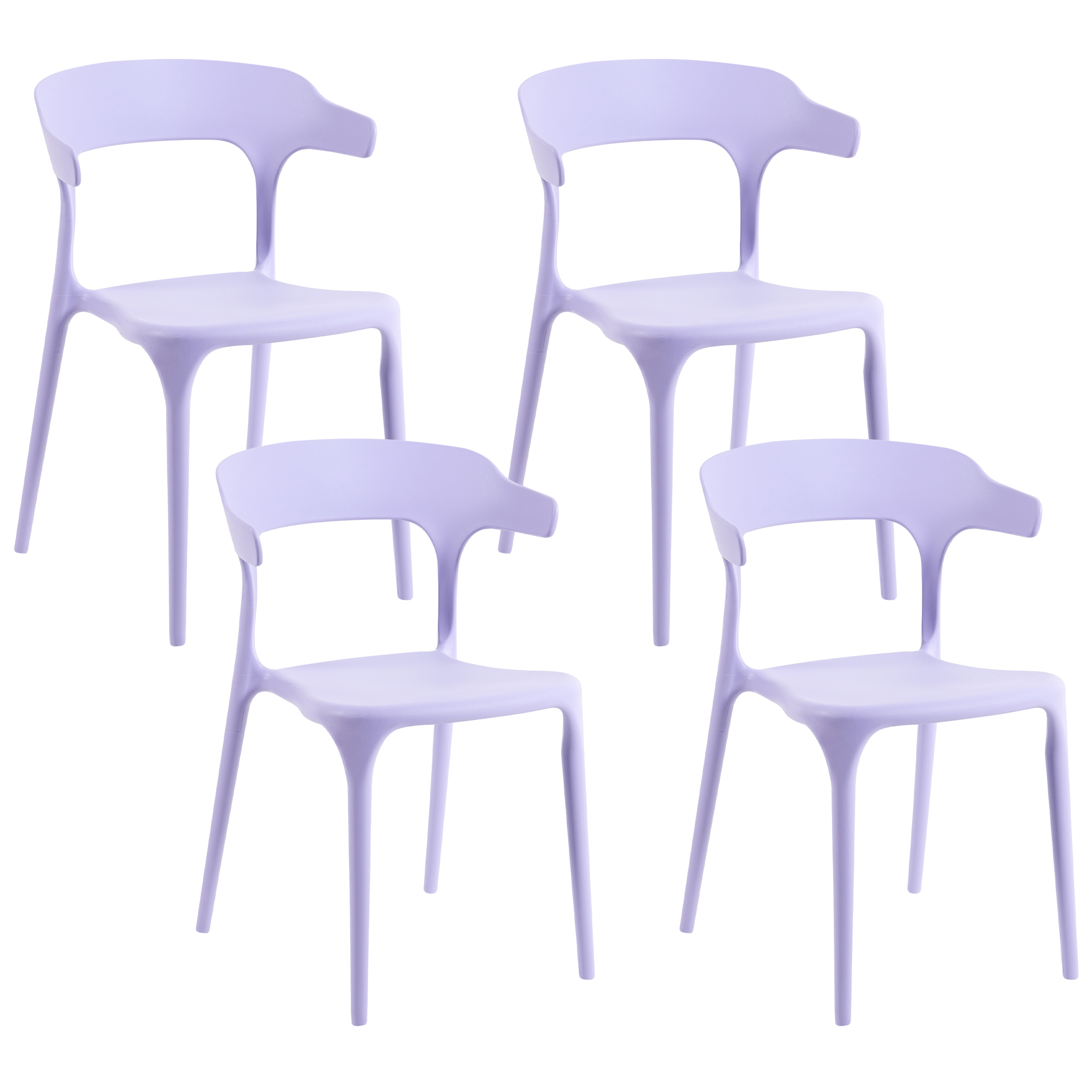 Set de 4 scaune de grădină GUBBIO Violet 4buc