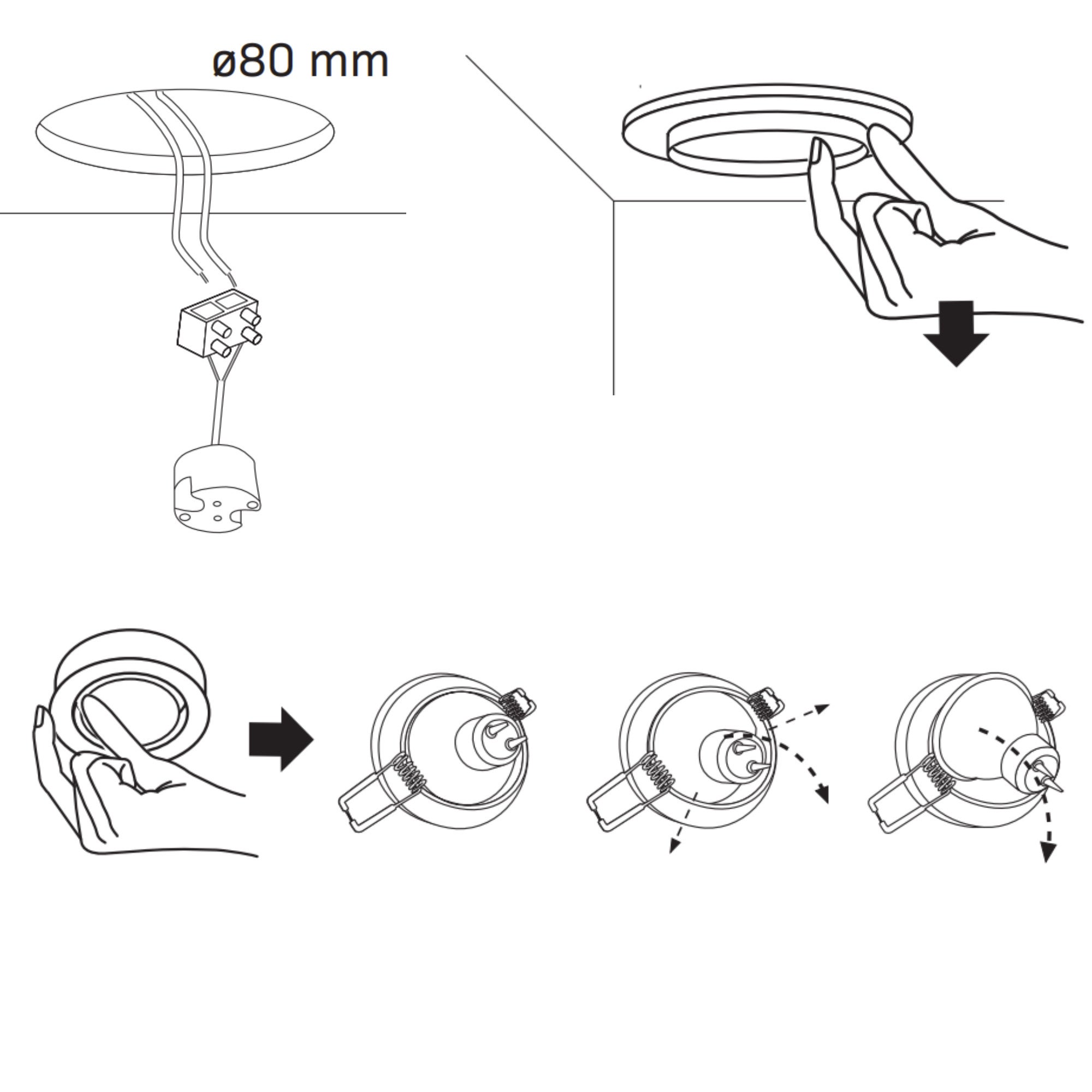 Oprawa sufitowa wpuszczana podtynkowa Lika czarno-srebrna 1xMR16x8W kwadratowa ruchoma IP20 wym: 3,2 x 9,2 x 9,2 cm metal Polux - 6