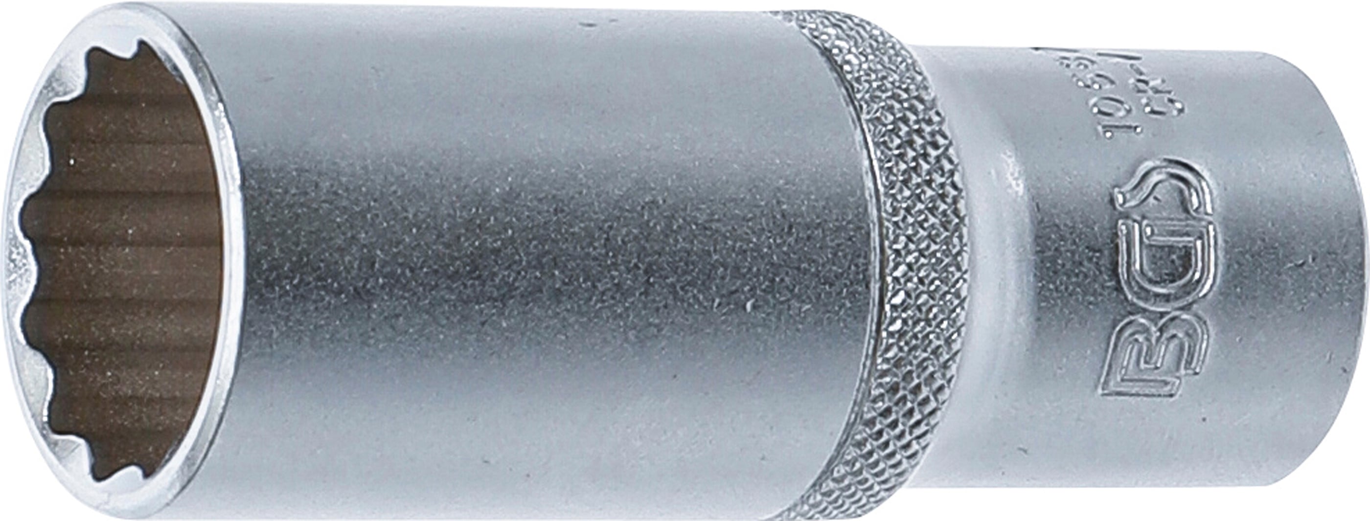 Klucz nasadowy BGS, dwunastokątny, głęboki, napęd kwadratowy wewnętrzny 12,5 mm (1/2") SW 22 mm - 10687