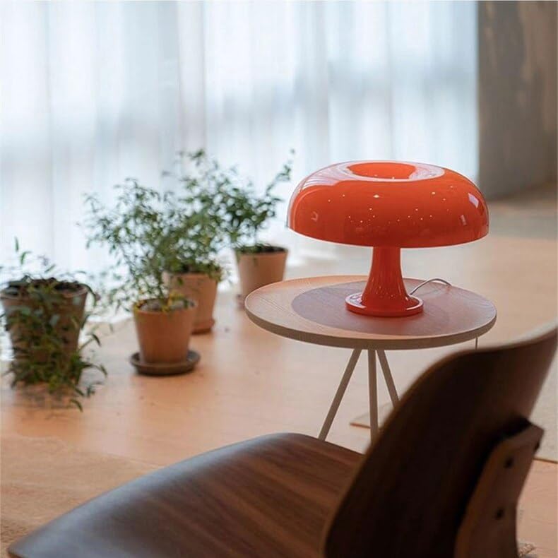 Lampe de table LED, lampe de table champignon orange, lampe de chevet champignon LED, lampe de bureau esthétique, 3 températures de couleur - 7