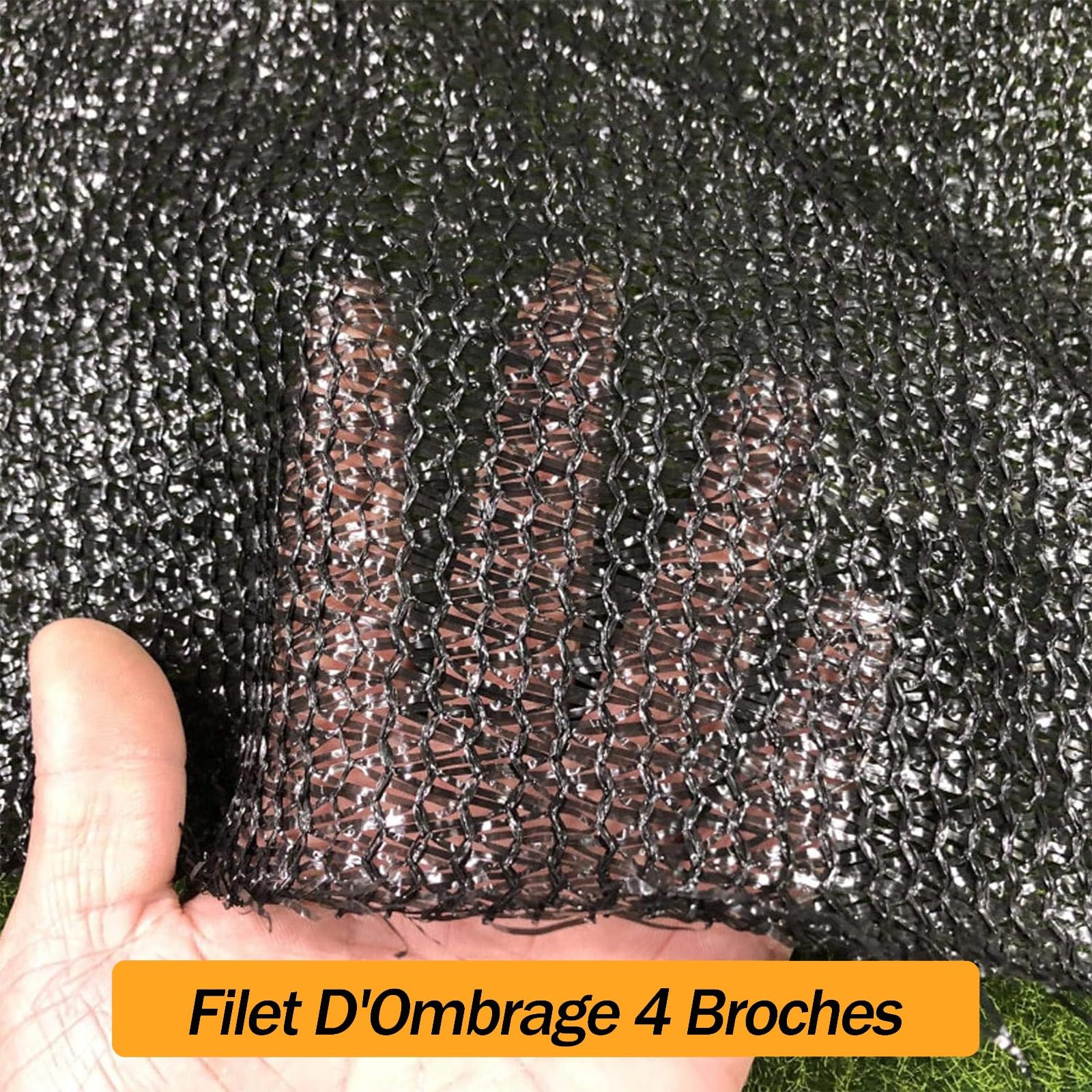 Filet D'ombrage pour Serre,70% Noir Voile Ombrage Ajourée Tissu D'ombrage Pare-Soleil Tissu avec Oeillets,pour La Couverture Végétale Jardin(3x3m) - 4